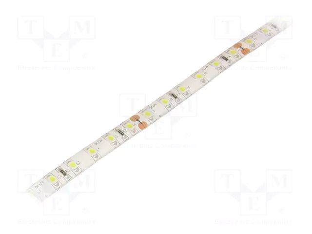 LED tape; white cold; 3528; LED/m: 96; 8mm; white PCB; 120°; 7.7W/m OPTOFLASH OPWH3528-9612EG