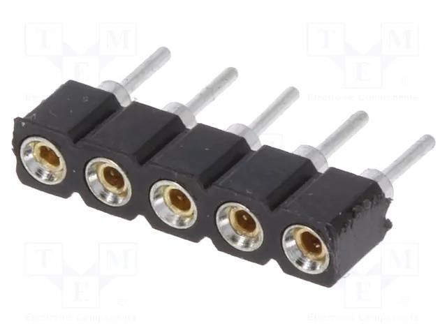 Connector: pin strips; socket; female; PIN: 5; turned contacts CONNFLY DS1002-01-1X05V13