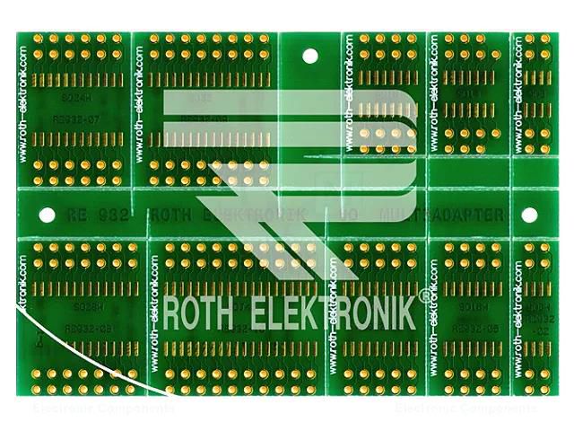 Board: universal; multiadapter; W: 58.5mm; L: 88mm ROTH ELEKTRONIK GMBH RE932