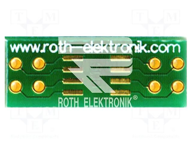 Board: universal; multiadapter; W: 8mm; L: 20.5mm; SO8 ROTH ELEKTRONIK GMBH RE932-01