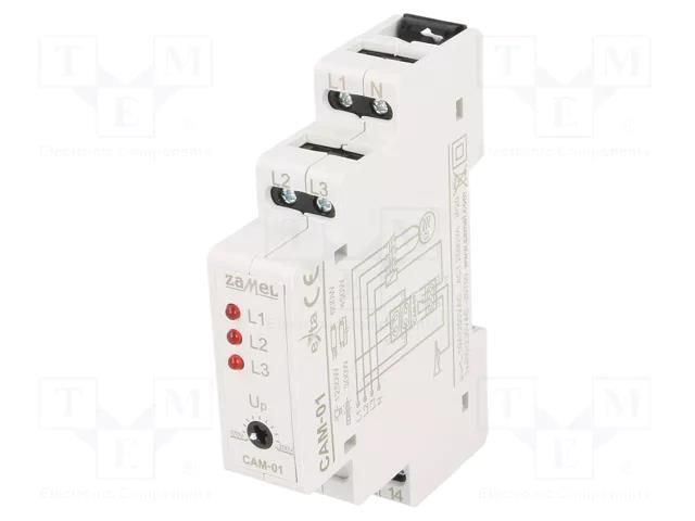 Voltage monitoring relay; phase asymmetry,phase failure; CA ZAMEL CAM-01