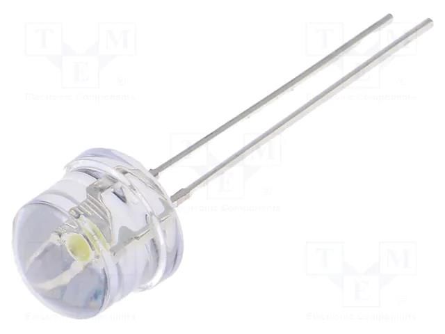 LED; white cold; 8mm; 3000÷4000mcd; 100°; Front: convex; 2.8÷3.6VDC OPTOSUPPLY OSW5DK87A1A
