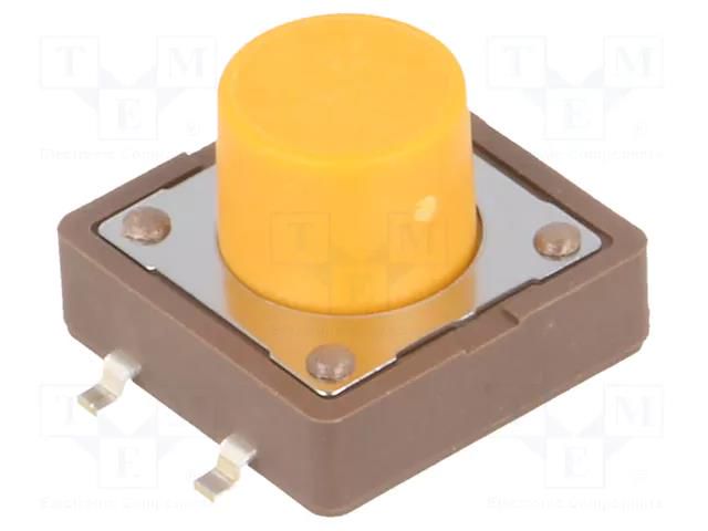 Microswitch TACT; SPST-NO; Pos: 2; 0.05A/12VDC; SMT; none; 3.2N DIPTRONICS DTSM-25S-V-B