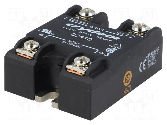 Relay: solid state; Ucntrl: 3÷32VDC; 90A; 24÷280VAC; 1-phase; IP00 SENSATA / CRYDOM D2490
