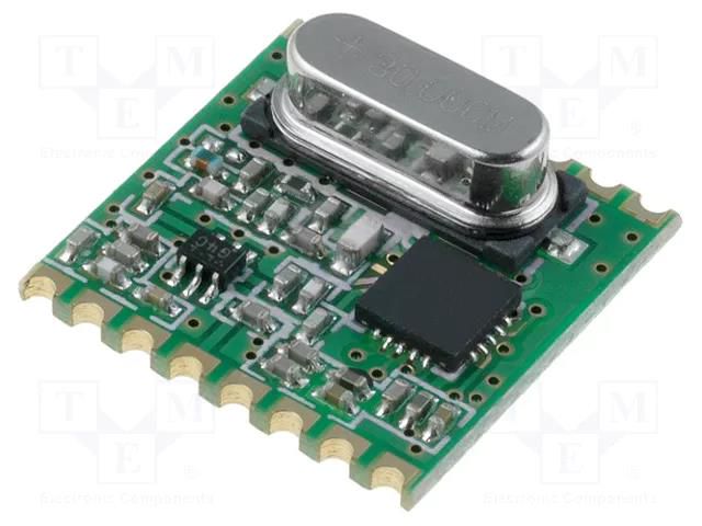 Module: RF; FM transceiver; FSK; 433.92MHz; SPI; -121dBm; 20dBm; SMD HOPE MICROELECTRONICS RFM22-433-S1
