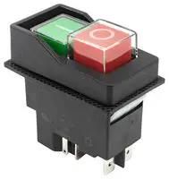 PUSHBUTTON SWITCH, DPST, 16A, 120VAC KJD17-22213-112