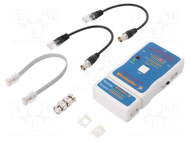 Tester: LAN wiring; IP44; 135x65x27mm WEIDMÜLLER WDM-LANUSBTESTER