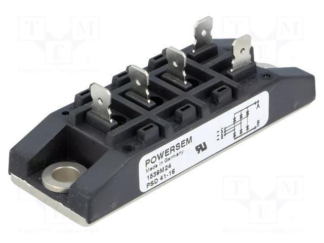 Bridge rectifier: three-phase; Urmax: 1.6kV; If: 70A; Ifsm: 550A POWERSEM PSD41/16