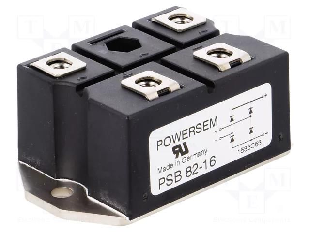 Bridge rectifier: single-phase; Urmax: 1600V; If: 72A; Ifsm: 750A POWERSEM PSB82/16