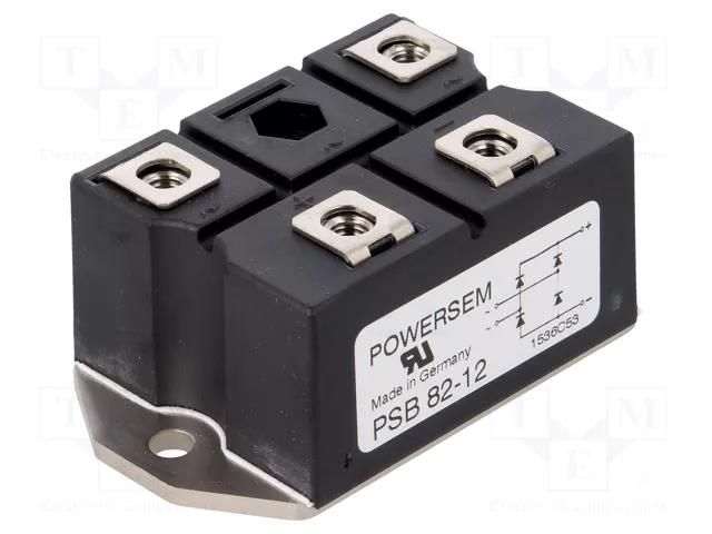 Bridge rectifier: single-phase; Urmax: 1200V; If: 72A; Ifsm: 750A POWERSEM PSB82/12