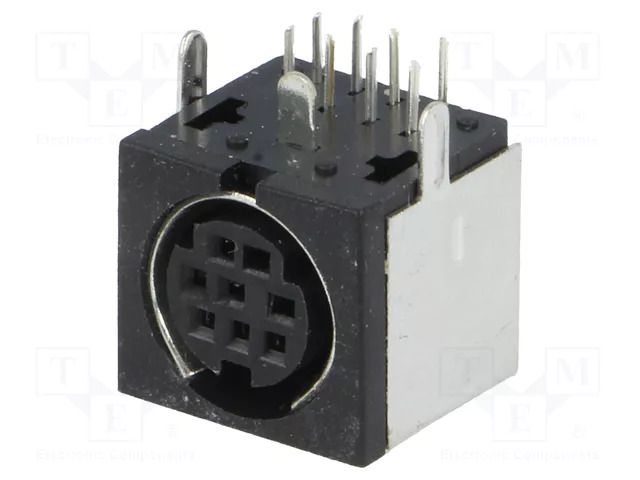 Connector: DIN mini; socket; female; PIN: 8; shielded; THT; on PCBs LUMBERG TM0508A/8