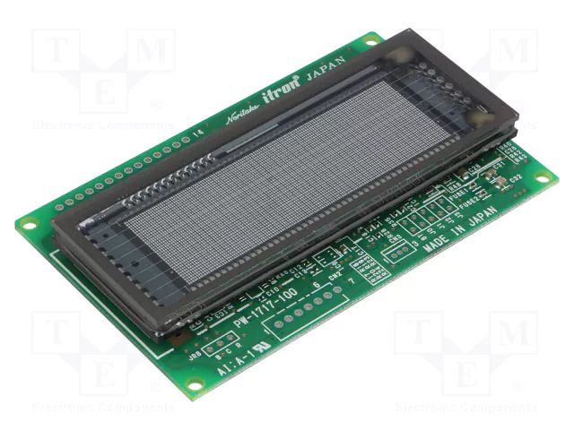 Display: VFD; graphical; 140x32; 350cd/m2; Temp: -40÷85°C; PIN: 21 NORITAKE Itron GU140X32F-7000D