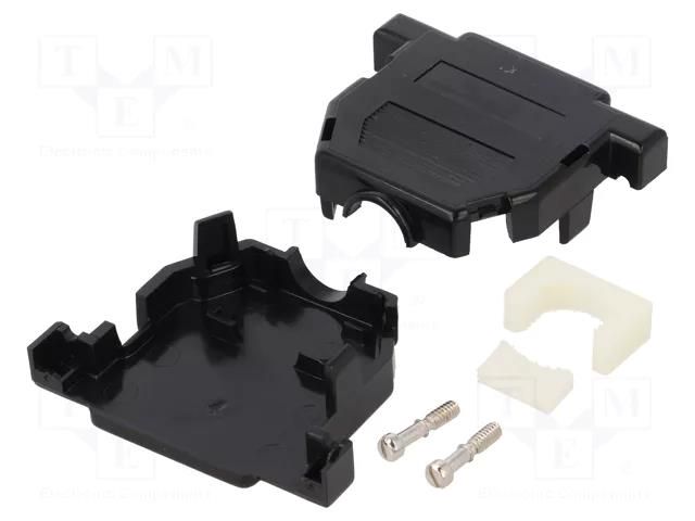 Enclosure for connectors: D-Sub; D-Sub 25pin,D-Sub HD 44pin ENCITECH CCOV25-SN-BK