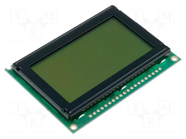 Display: LCD; graphical; 128x64; STN Positive; yellow-green; LED RAYSTAR OPTRONICS RG12864B-YHW-V