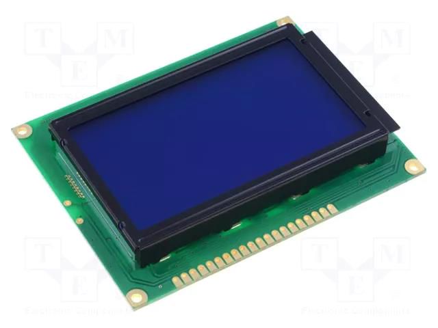Display: LCD; graphical; 128x64; STN Negative; blue; 93x70x13.6mm RAYSTAR OPTRONICS RG12864K-BIW-VBG