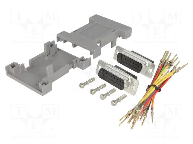 Transition: adapter; D-Sub 15pin male,both sides ENCITECH GA-1515-MM-LG-K