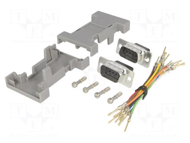 Transition: adapter; D-Sub 9pin male,both sides ENCITECH GA-0909-MM-LG-K