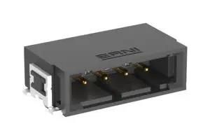 CONN, R/A HEADER, 4POS, 1ROW, 2.54MM 384471-E