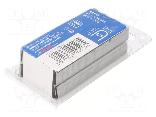 Staples; L: 12mm; 960pcs; Ø: 6mm RAPID RAP-7/12