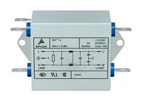 POWER LINE FILTER, 1-PHASE, 20A, 250V B84111A0000B120