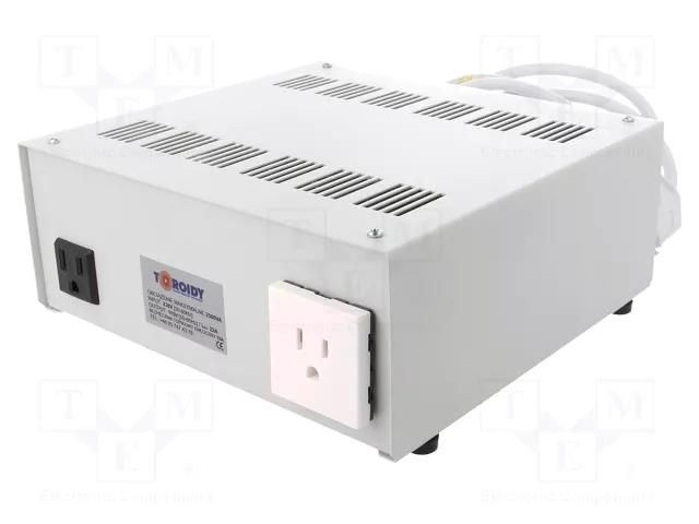 Autotransformer; 230VAC; Power: 2500VA; Usec.1: 115V TOROIDY ATS2500VA-U-UMS