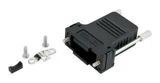 D SUB BACKSHELL, 180DEG, DA, PBT 165X13379XE