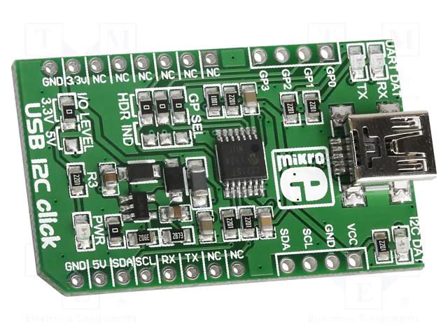 Click board; prototype board; Comp: MCP2221; converter MIKROE MIKROE-1985