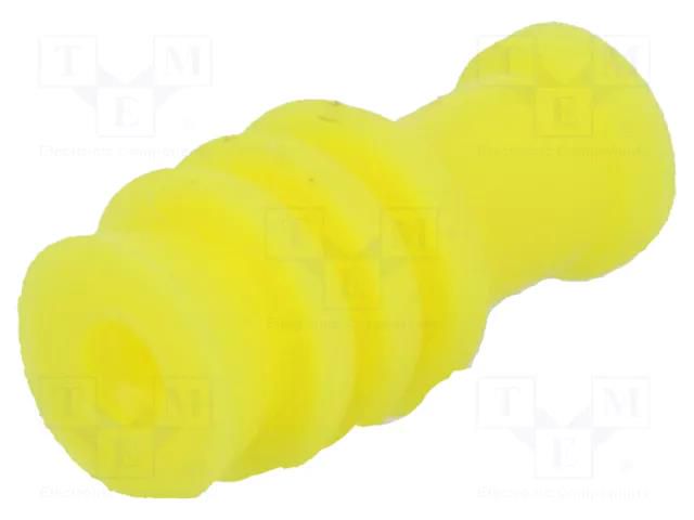Gasket for wire; yellow; Øcable: 0.9÷1.4mm; Øhole: 3.6mm TE Connectivity 967067-2