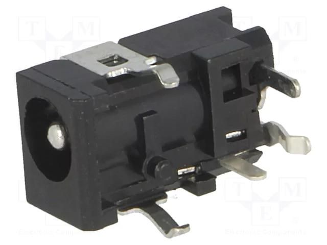 Connector: DC supply; socket; male; 2A; angled 90°; on PCBs; THT LUMBERG 1613-05