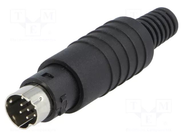 Connector: DIN mini; plug; male; PIN: 8; with strain relief; 100V LUMBERG MP-371/S8