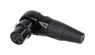 XLR CONN, R/A RCPT, 3POS, CABLE RC3FR-B