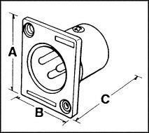 CONNECTOR, XLR, JACK, 3 POSITION XLR-3-32-F77