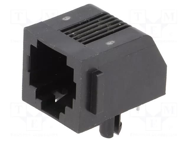Connector: RJ11; socket; PIN: 4; Cat: 3; shielded,low profile; 6p4c TE Connectivity 5555163-2
