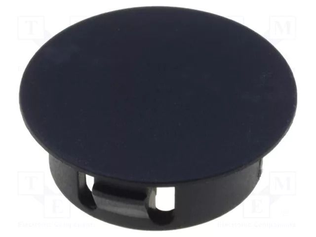 Stopper; H: 8mm; push-in,snap-fastener; Flange dia: 20mm; black ESSENTRA RI-PGM-16