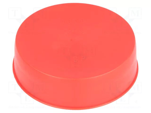Stopper; Body: red; Out.diam: 110mm; H: 31mm; LDPE; push-in; SafeCAP SUNDPLAST SP1070