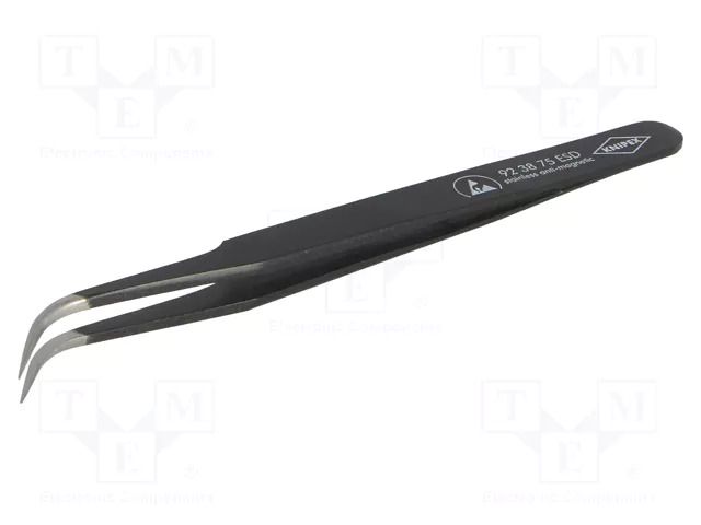 Tweezers; 120mm; for precision works; Blades: curved; ESD; 17g KNIPEX KNP.923875ESD