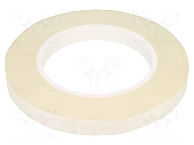 Tape: electrical insulating; W: 12mm; L: 50m; Thk: 0.165mm; white H-OLD HOLD-GL.94-12-50M