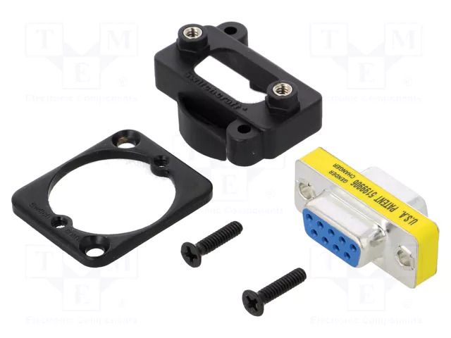 Transition: D-Sub coupler; D-Sub 9pin female,both sides; black SWITCHCRAFT EHDB9FFB