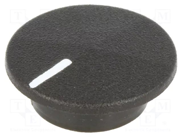 Cap; plastic; push-in; black; Indicator: white line CLIFF K21-BLK-L