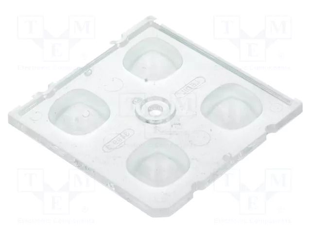 LED lens; square; transparent; H: 7.85mm; Body dim: 50x50mm LEDIL C13499