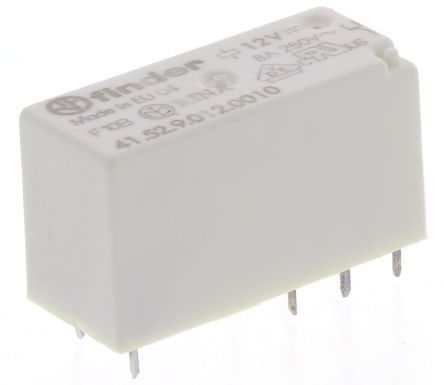 Miniature PCB relay, 12V Standard DC, 2CO, 8A, contacts AgNi 41.52.9.012.0010 8012823198484