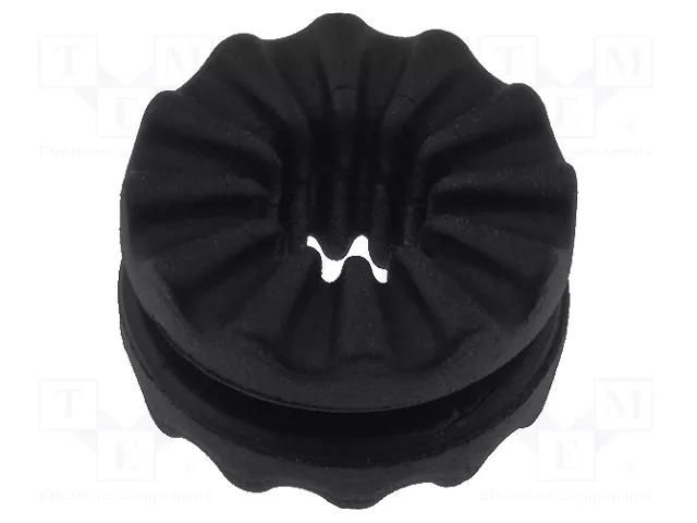 Grommet; black; Panel thick: max.9.53mm; rubber; Øout: 14.4mm ESSENTRA RI-VG-2