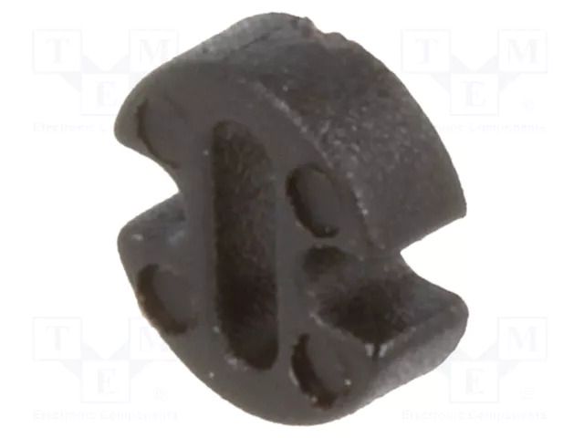 Spacer sleeve; LED; Øout: 4.5mm; ØLED: 3mm; L: 1.5mm; black; UL94V-2 FIX&FASTEN FIX-LEDH-1.5
