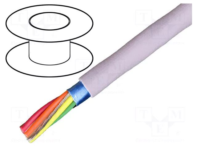Wire; EcoCable Mini; 3x28AWG; unshielded; 300V; 30.5m; Cu; stranded ALPHA WIRE 78003-SL005