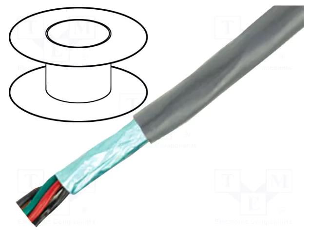 Wire; Pro-Tekt; 3x22AWG; shielded,tinned copper braid; PVC; 300V ALPHA WIRE B954033-GE321