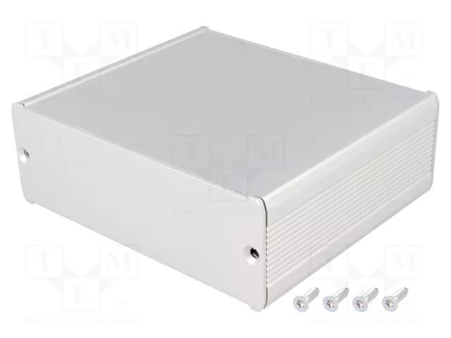Enclosure: with panel; TUF; X: 120mm; Y: 100mm; Z: 42mm; aluminium FISCHER ELEKTRONIK TUF-120-42-100-ME