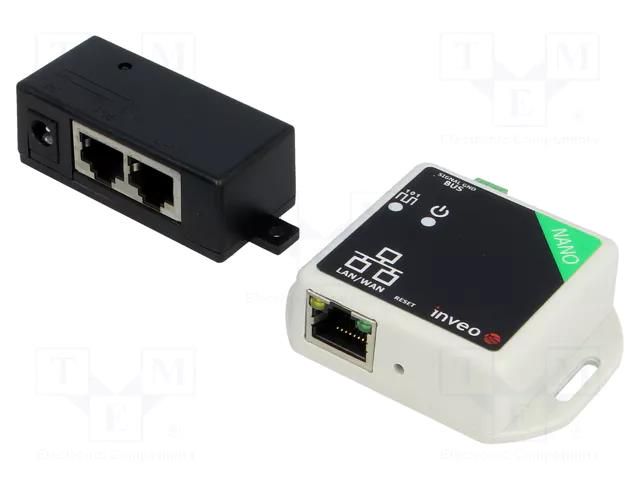 Industrial module: LAN temperature; -10÷55°C; IP30; 12÷24VDC INVEO NANO-TEMP