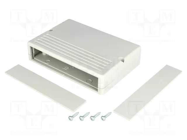 Enclosure: with panel; X: 90mm; Y: 62mm; Z: 20mm; ABS; grey MASZCZYK KM-41/J