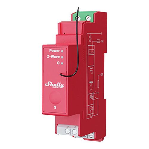 Shelly Qubino Pro 1PM DIN rail Relay, 1-channel, Z-Wave (Power measurement), Shelly WavePro1PM