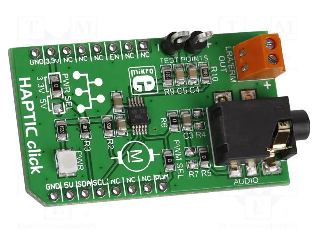 Click board; prototype board; Comp: DRV2605LDGST; 3.3VDC,5VDC MIKROE MIKROE-2025